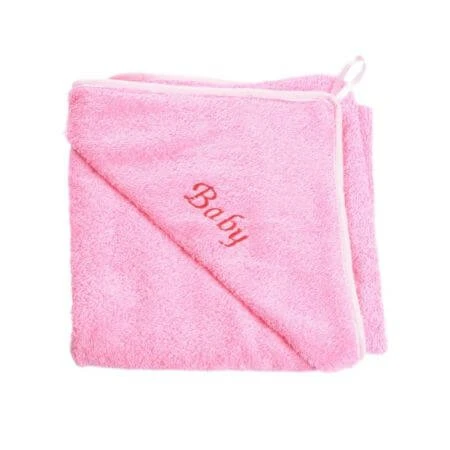 Prosop pentru bebe cu capison, 75x75 cm, Roz, Fic Baby