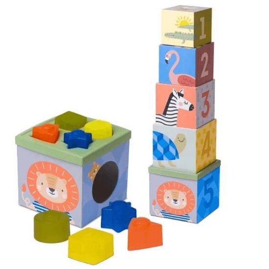 Joc de stivuire si sortare Savannah, +12 luni, Taf Toys