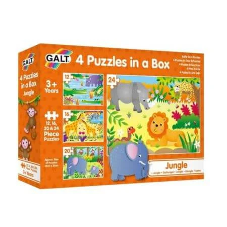 Set 4 puzzeluri  Jungla, +3 ani, Galt