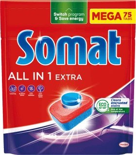 Somat Detergent pentru mașina de spălat vase all in 1 extra, 75 buc