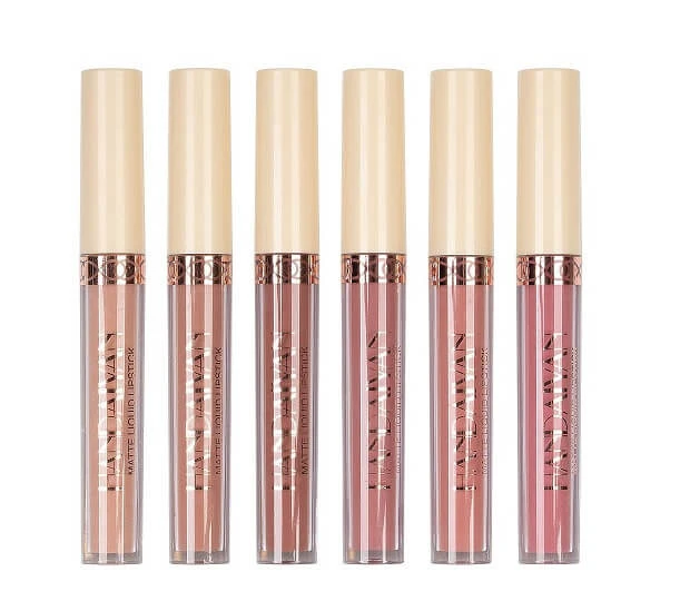 Set rujuri de buze, Handaiyan, Rose Matte Liquid Lipstick, 6 , B