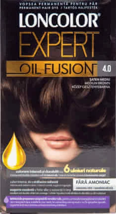 Loncolor Expert Vopsea de păr fără amoniac Oil Fusion 4.0 șaten mediu, 1 buc