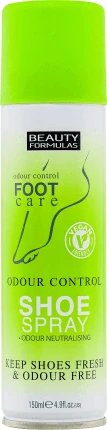 beauty formulas Spray odorizant antibacterial și antifungic pentru pantofi, 0,15 l