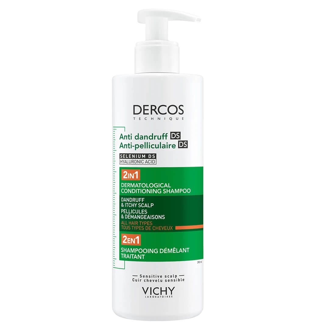 Șampon și balsam 2 în 1 anti-mătreață pentru toate tipurile de păr Dercos, 200 ml, Vichy
