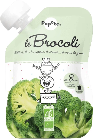 Popote Capsulă organică de broccoli 120 g