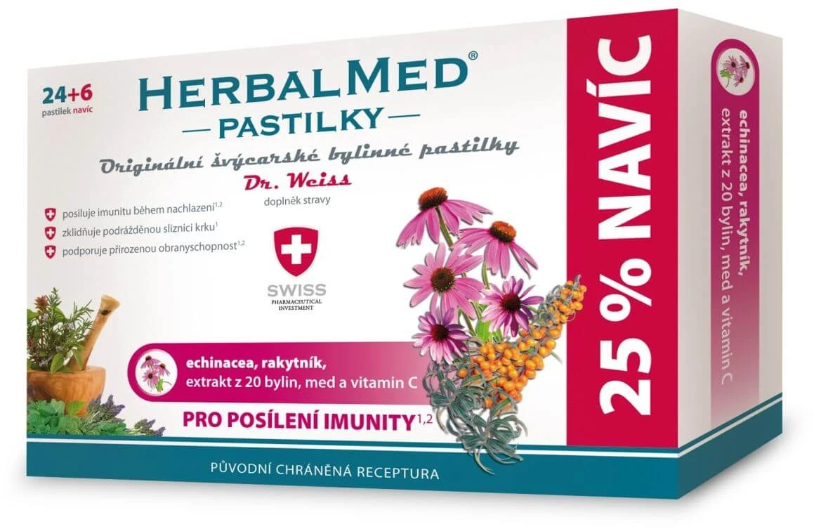 HerbalMed Lozenges pentru întărirea imunității - Dr.W. 30 lozenges