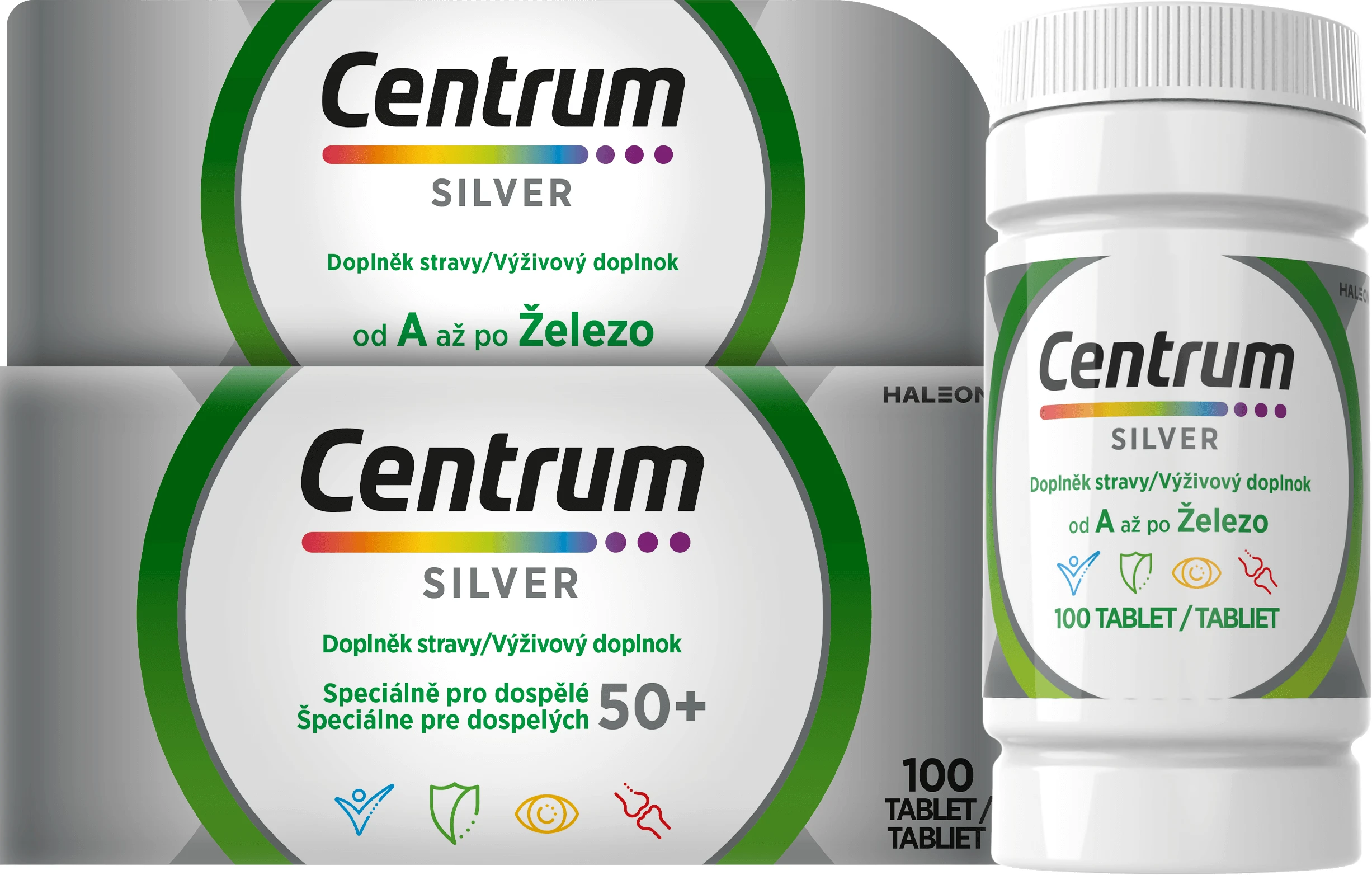 Centrum Silver 50+ fără gluten, 100 comprimate