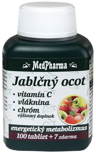 MedPharma Oțet de cidru de mere + vitamina C + fibre + crom 107 comprimate
