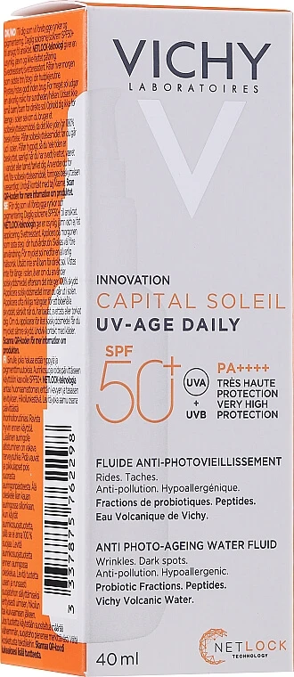 Fluid cu protecție solară SPF 50+ pentru față Capital Soleil, 40 ml, Vichy