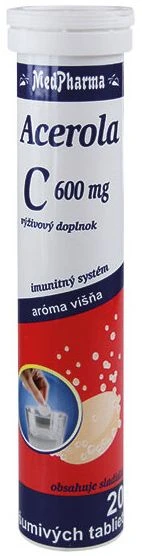 MedPharma Vitamina C 600 mg + Acerola 20 comprimate efervescente