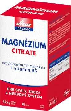 Vitar citrat de magneziu + vitamina B6 60 comprimate
