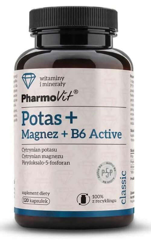 Potasiu + Magneziu + B6 Active 120 capsule Pharmovit Classic