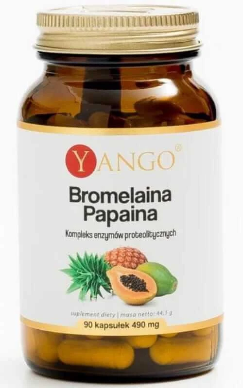 Bromelaină papaină - 90 capsule Yango