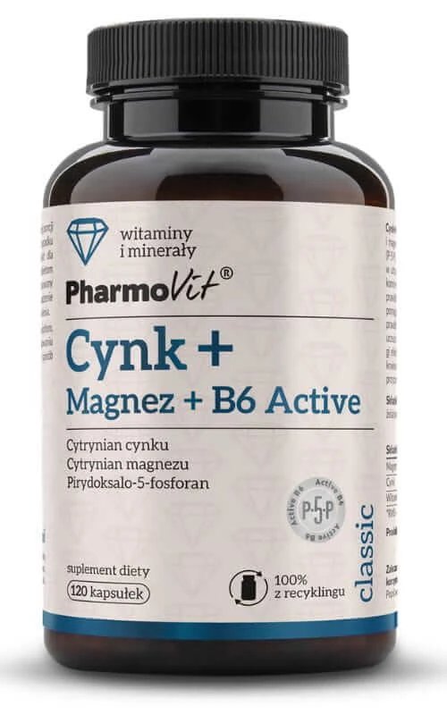 Zinc + Magneziu + B6 Active 120 capsule Pharmovit Classic