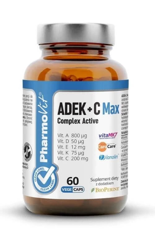 ADEK + C Max Complex Active 60 caps wege Pharmovit Clean Label