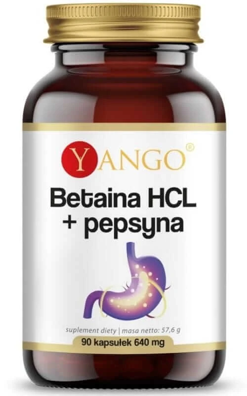 Betaina HCL + pepsină 90 capsule Yango