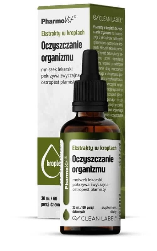 Extracte în picături Curățarea corpului 30 ml Pharmovit Clean Label