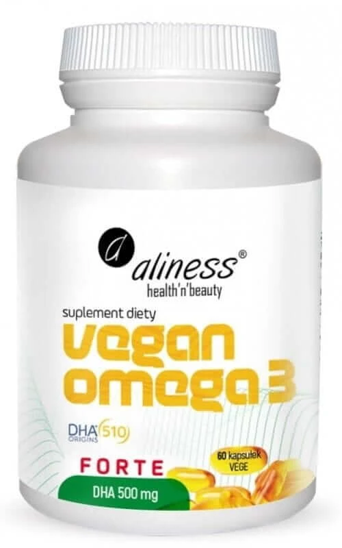 Vegan Omega-3 FORTE DHA 500mg 60 capsule Aliness