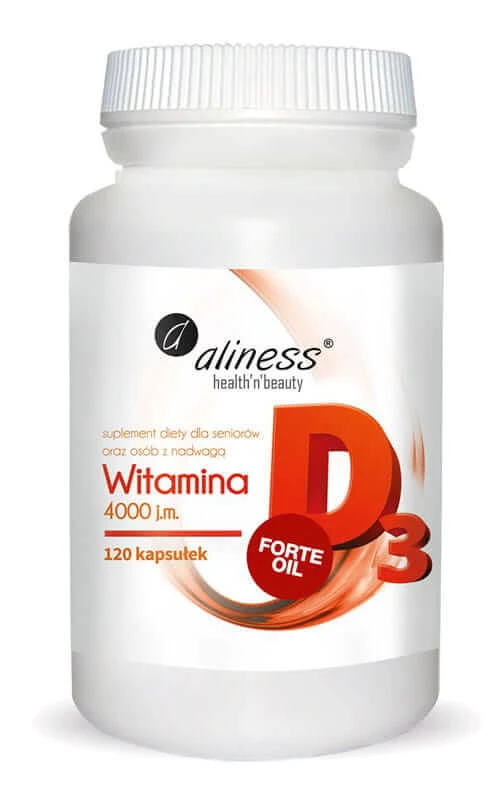 Vitamina D3 FORTE 4000 UI. 120 caps Aliness