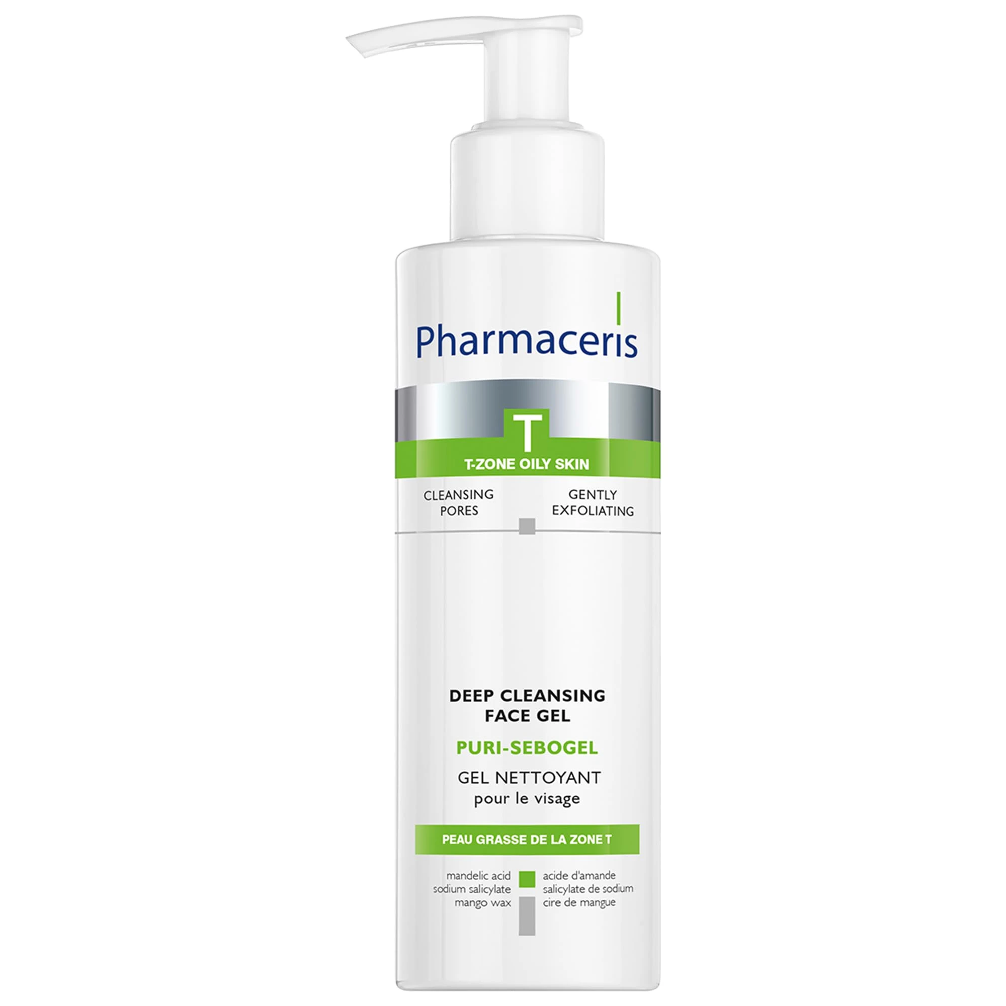 Pharmaceris T Puri-Sebogel, Gel de curățare antibacteriană T pentru față, 190 ml