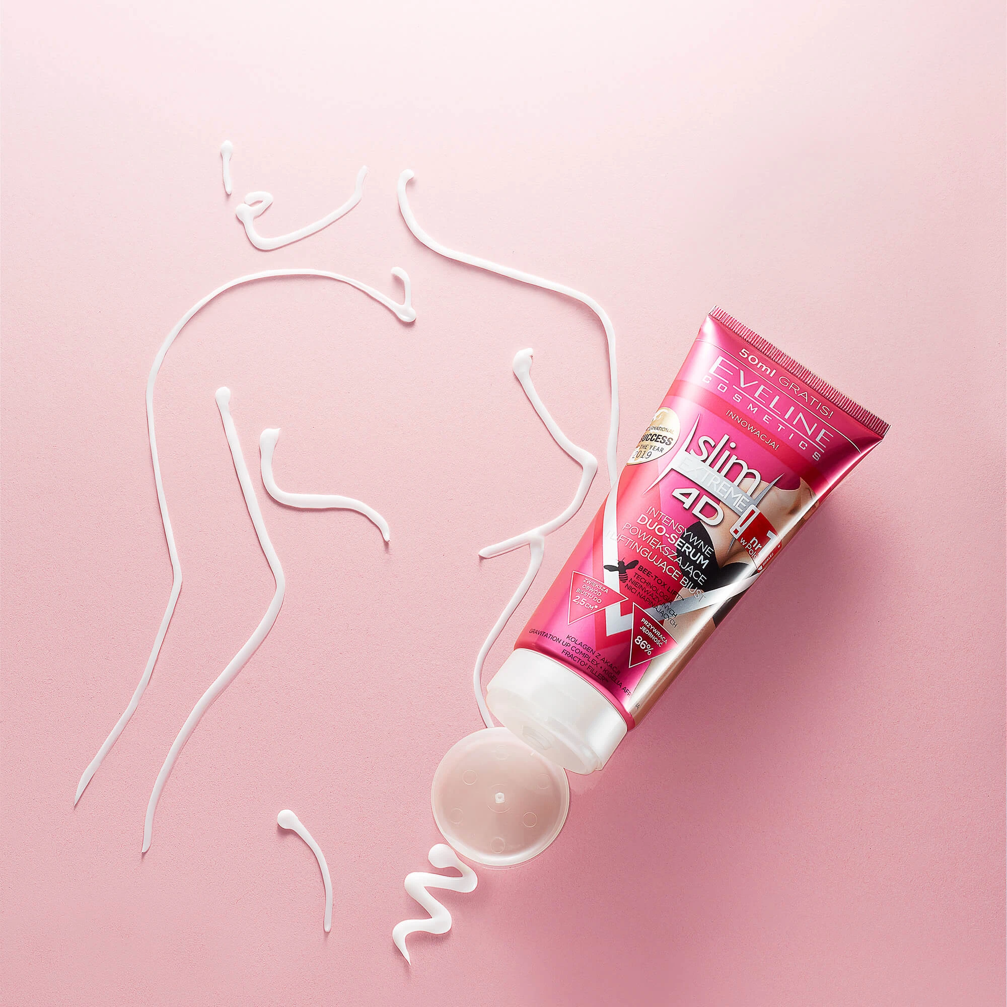 Eveline Cosmetics Slim Extreme 4D, Ser intensiv pentru mărirea și îmbunătățirea structurii bustului, 200 ml
