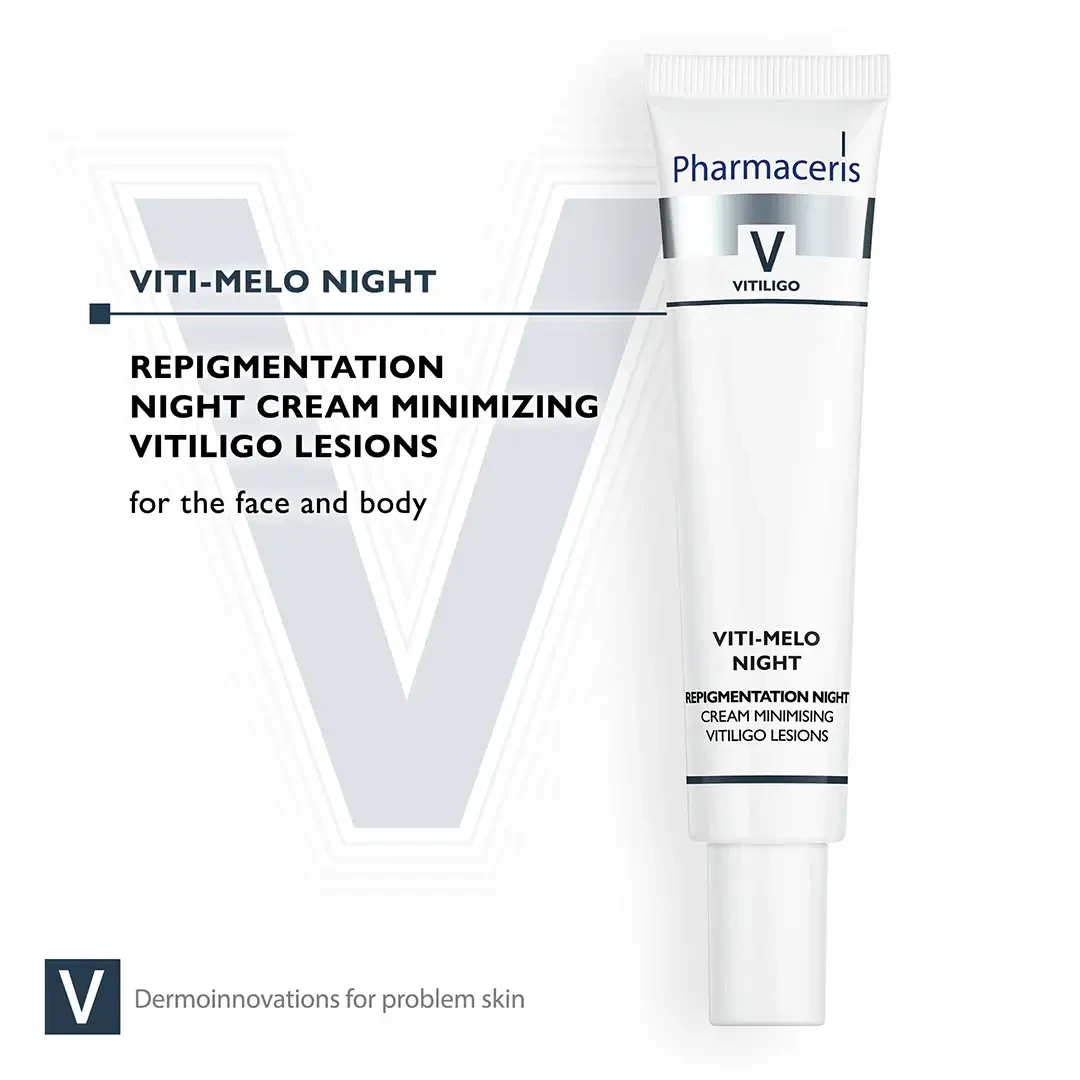 Pharmaceris V Viti-Melo Night, Cremă repigmentantă pentru reducerea zonei cu pete albe pe timp de noapte, 40 ml