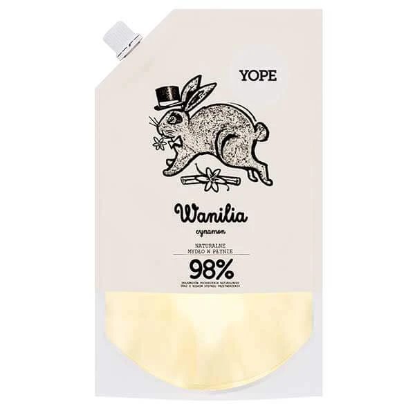 Yope Vanilie și scorțișoară, săpun lichid natural pentru mâini, rezervă, 500 ml