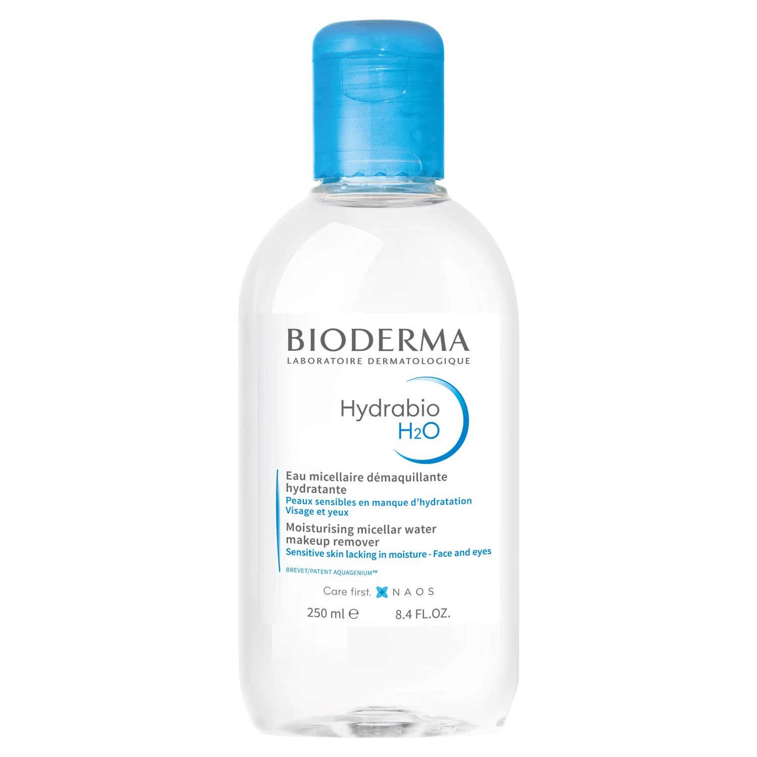 Soluție micelarǎ hidratantă Bioderma Hydrabio H2O, 250 ml, Naos