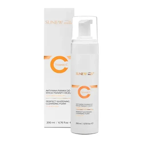 SunewMed+ Vitamin C, spumă activă pentru spălarea feței și a ochilor, 200 ml