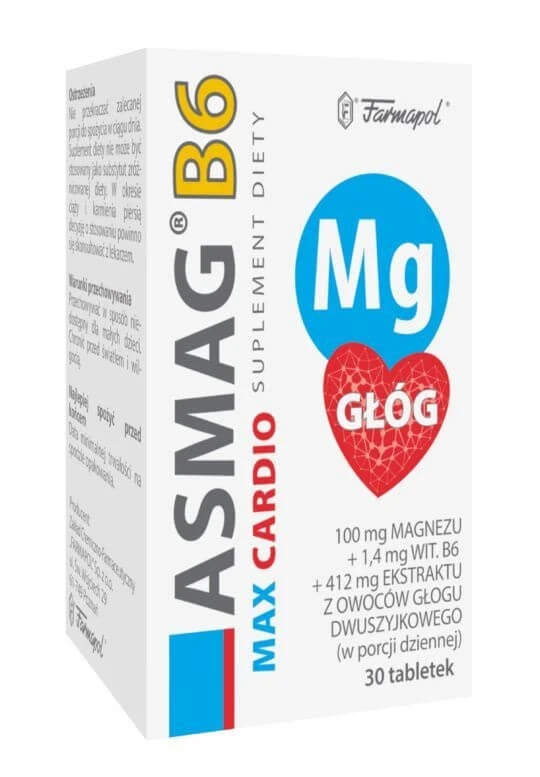 Asmag B6 Max Cardio, 30 comprimate