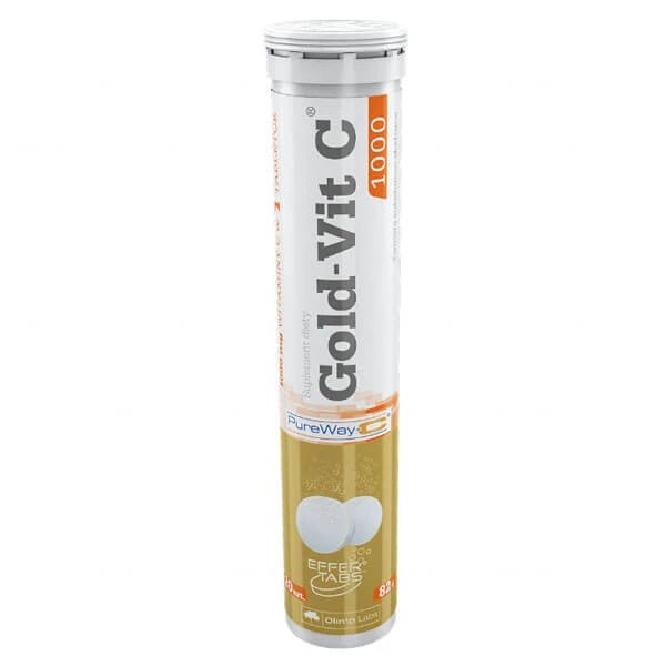 Olympus, Gold-Vit C, 1000 mg, aromă de lămâie, 20 comprimate efervescente