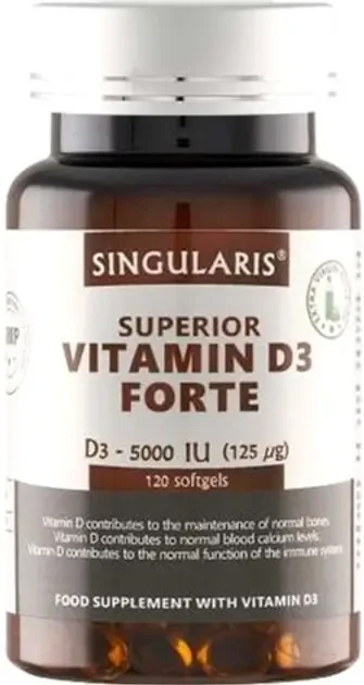Singularis Superior Vitamin D3 Forte 5000 UI, 120 capsule moi