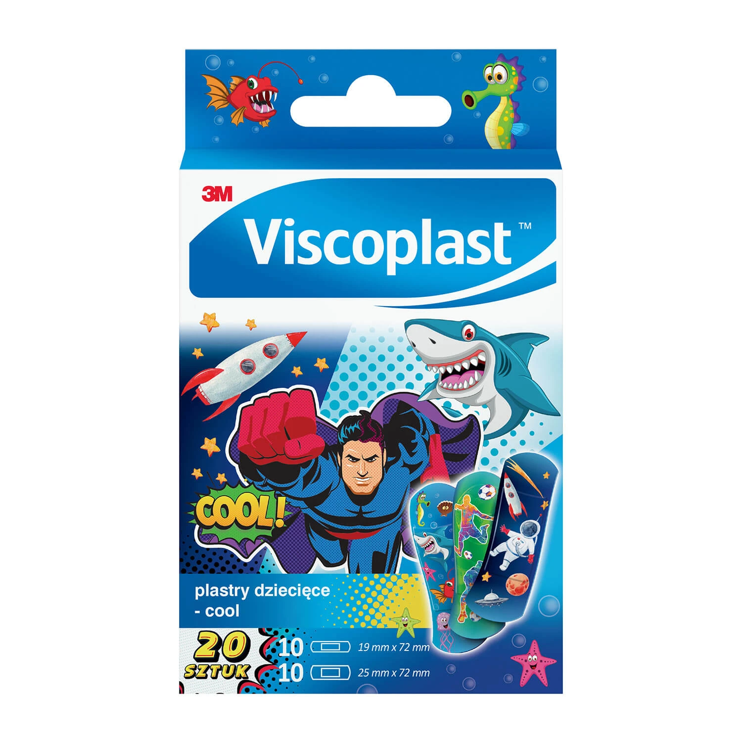 Plasturi Viscoplast Cool pentru copii, 20 bucăți