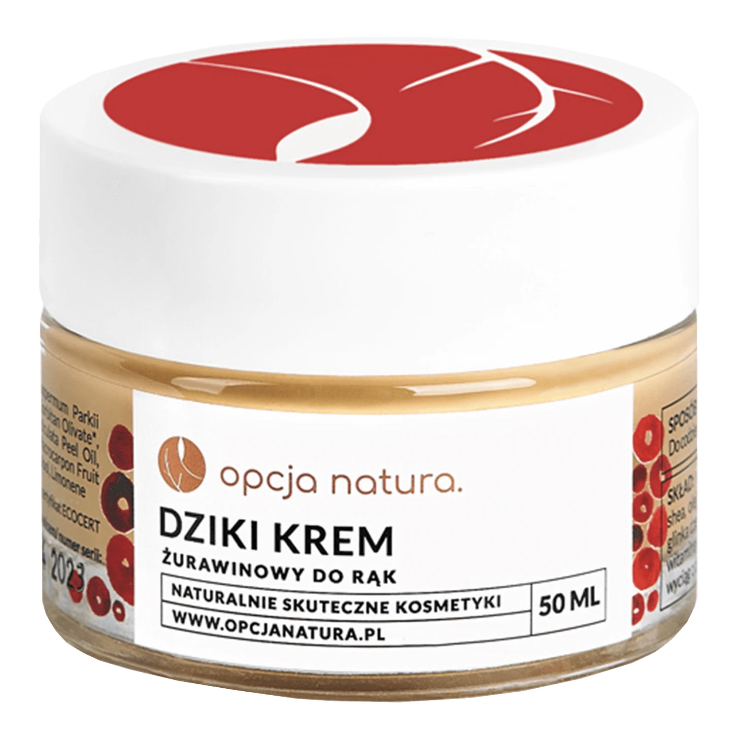 Option Nature Wild Cream, cremă de mâini cu merișor, 50 ml