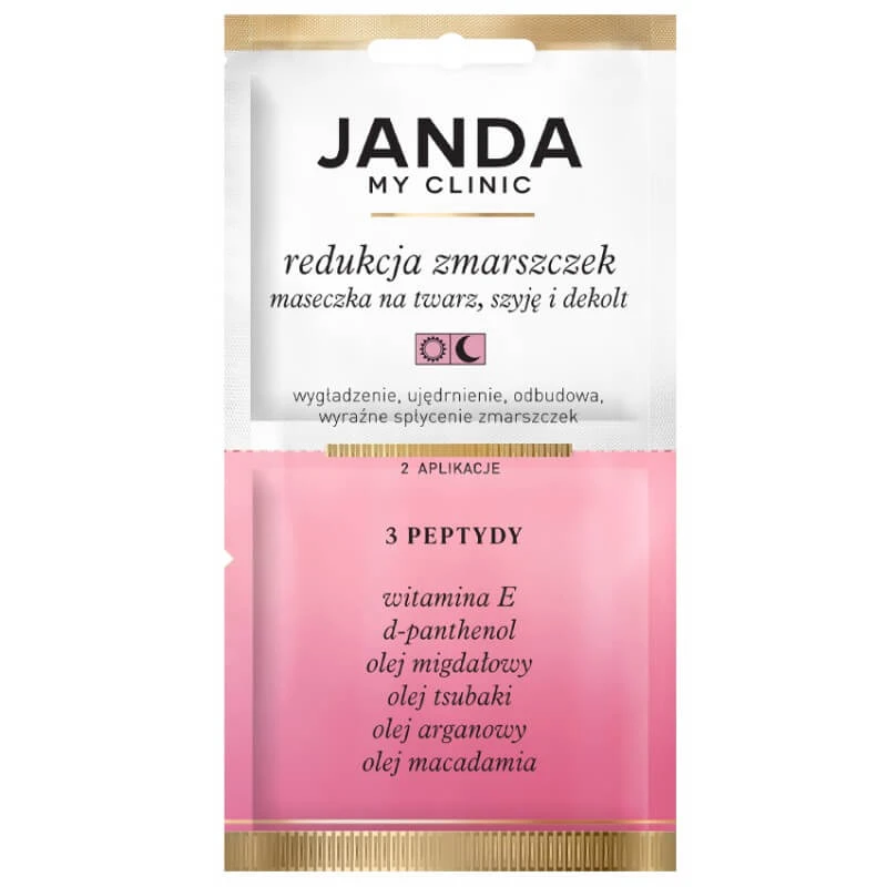 Janda My Clinic Collagen Threads, mască pentru față, gât și decolteu, 3 peptide, 8 ml