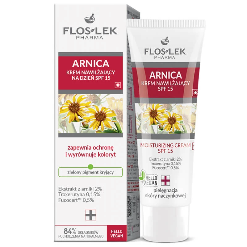 Flos-Lek Arnica, cremă hidratantă SPF 15, 50 ml