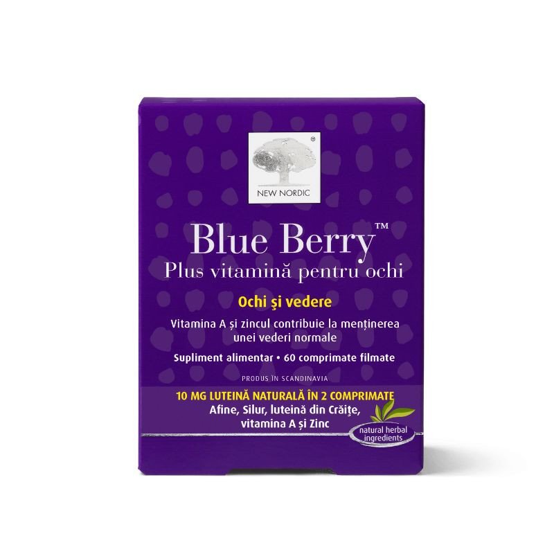 Blue Berry Plus, 60 comprimate filmate, New Nordic