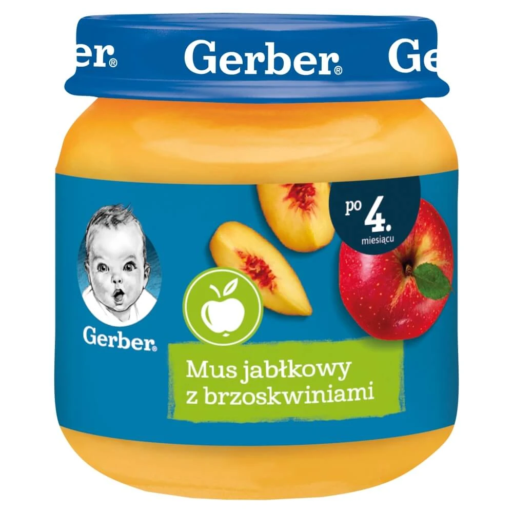 Desert Gerber, mousse de mere cu piersici, după 4 luni, 125 g