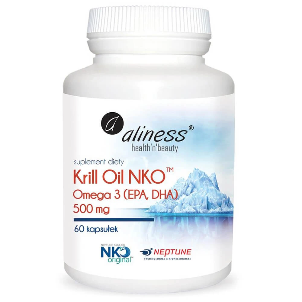 Aliness Krill Oil NKO Omega-3 500 mg, 60 capsule