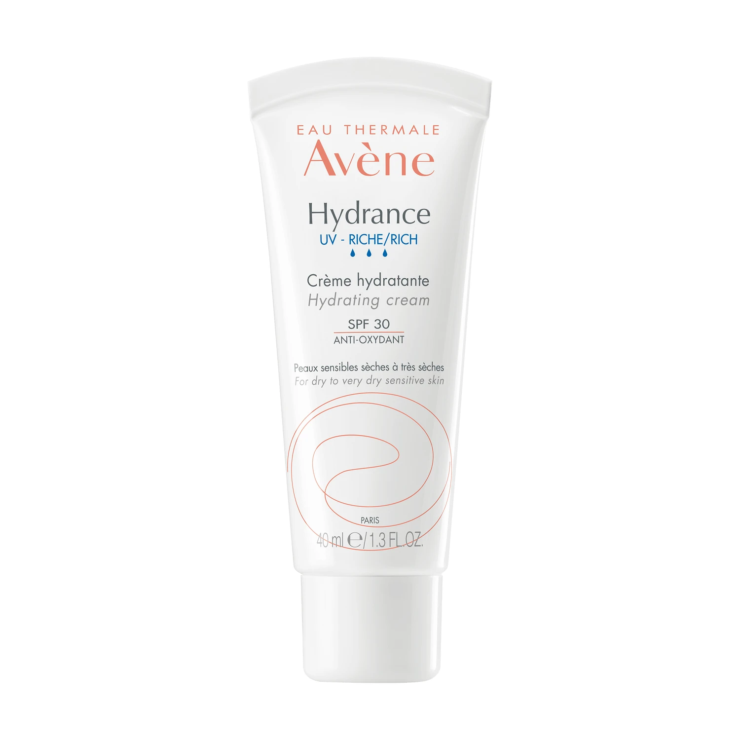 Avene Hydrance UV Rich, cremă hidratantă bogată, piele sensibilă, uscată și foarte uscată, SPF 30, 40 ml