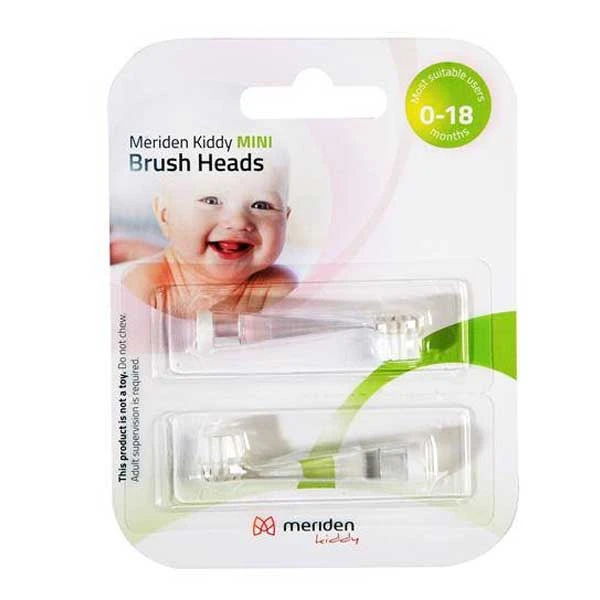Meriden Kiddy Mini, sfaturi periuță de dinți sonică pentru copii, 0-18 luni, 2 bucăți
