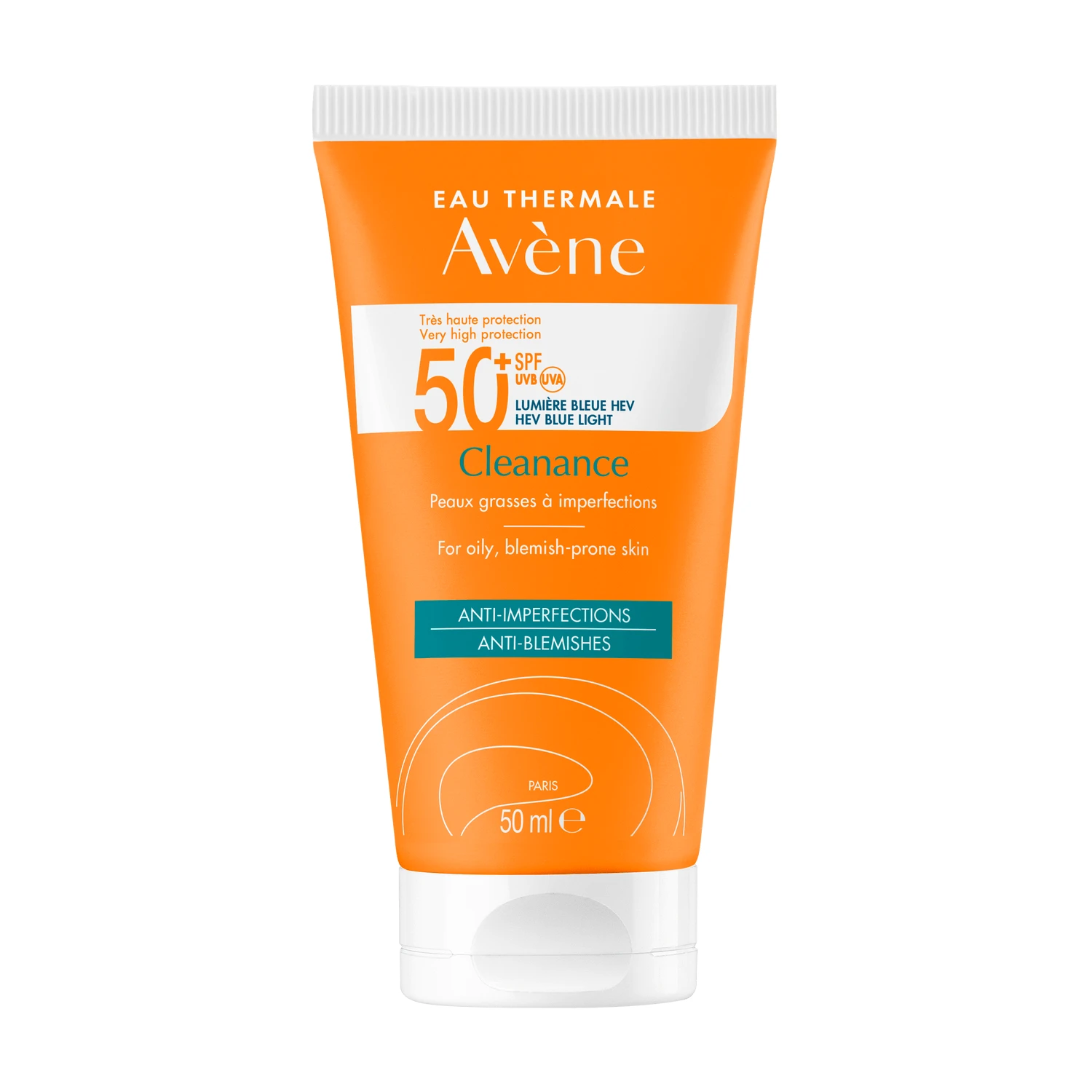 Avene Cleanance Sun, cremă de protecție pentru față, ten gras și ten predispus la imperfecțiuni, SPF 50+, 50 ml
