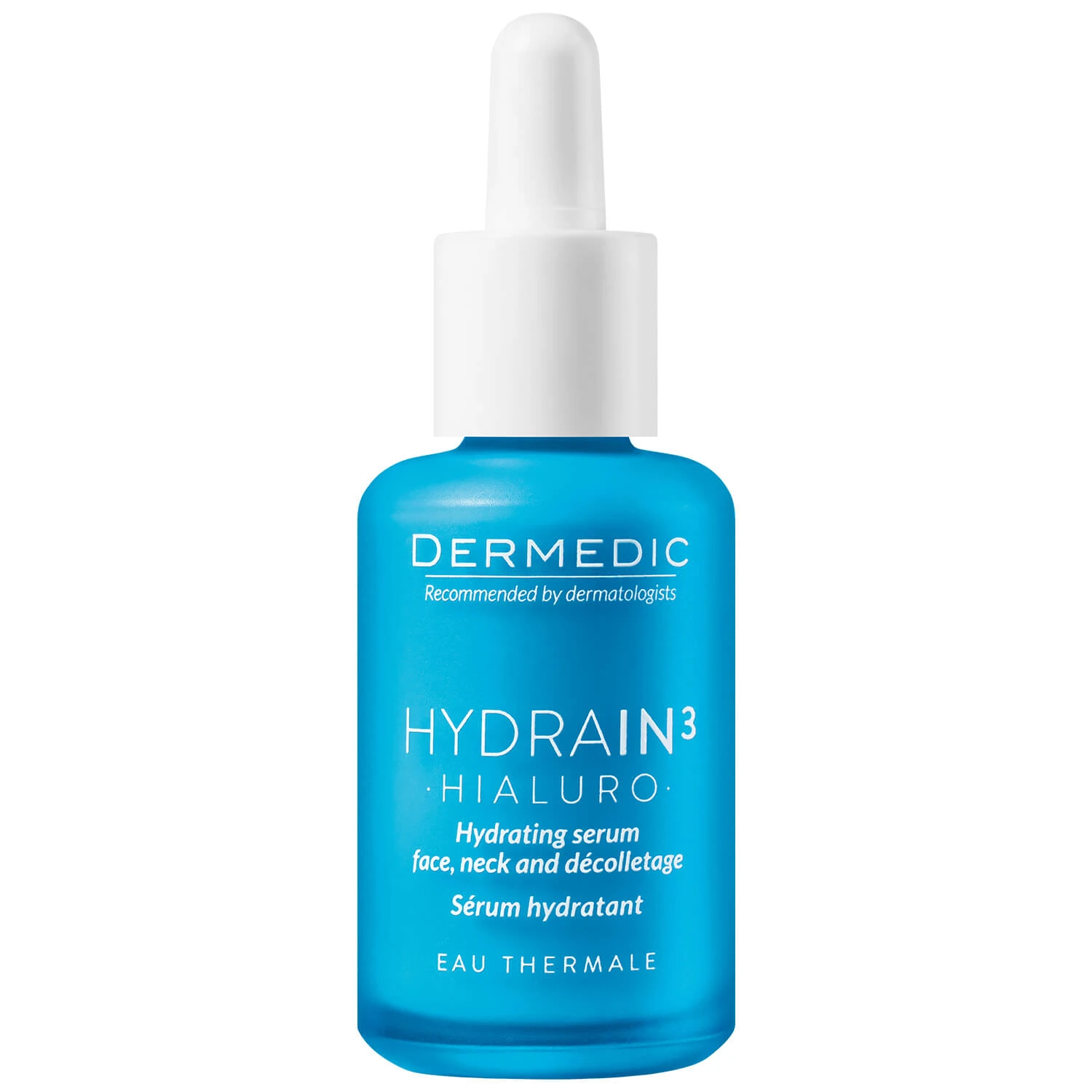 Dermedic Hydrain 3 Hialuro, ser hidratant pentru față, gât și decolteu, piele deshidratată și uscată, 30 ml