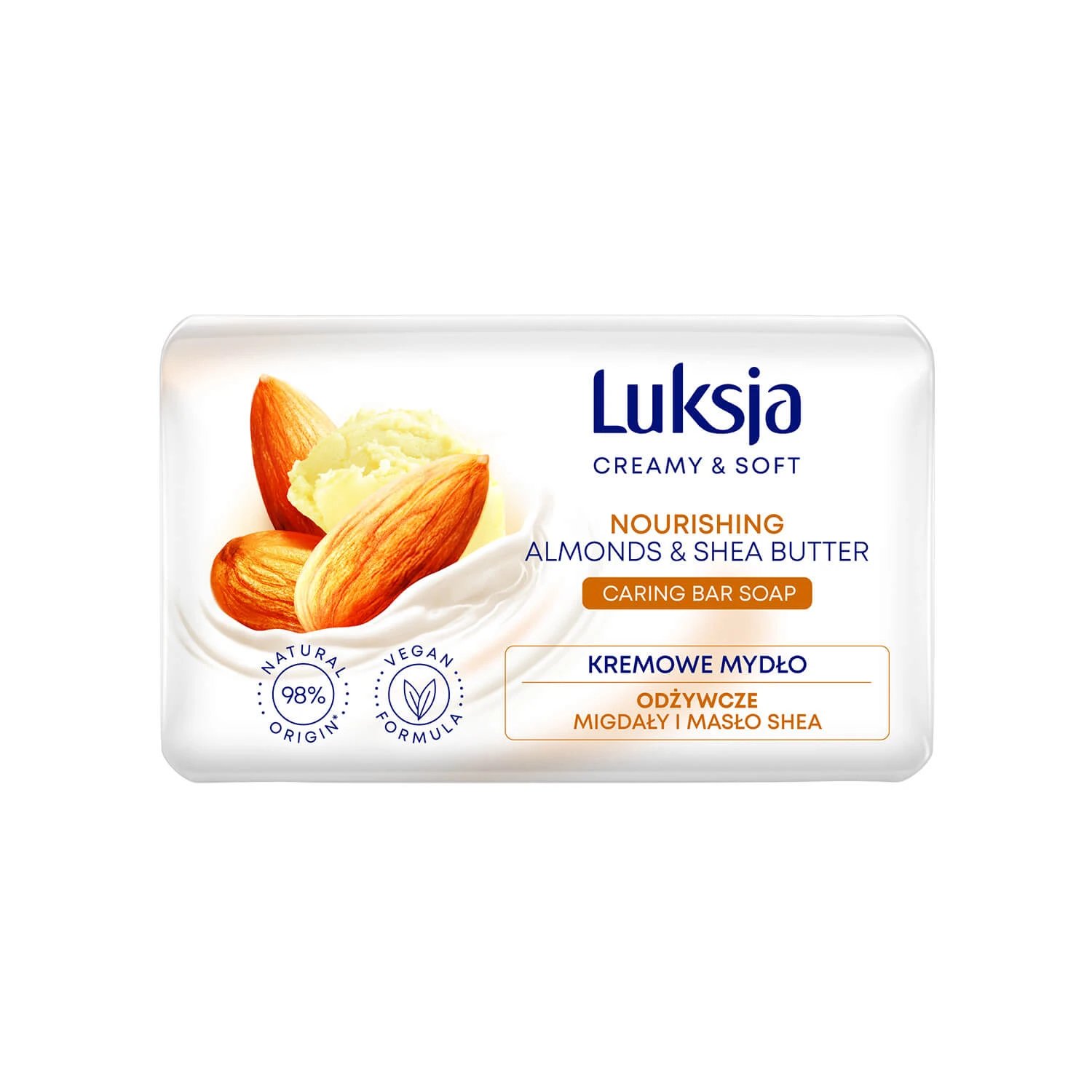 Luxja Creamy & Soft, săpun cremos, hrănitor, migdale și unt de shea, 90 g