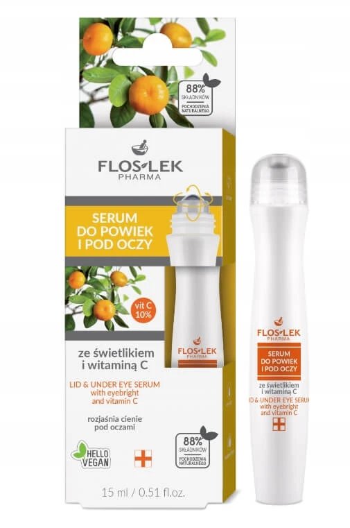 Floslek Pharma Ser pentru pleoape și sub ochi cu vitamina C, 15 ml