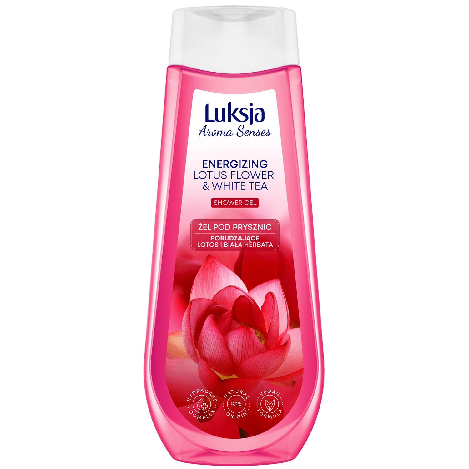 Luxja Aroma Senses Energizing, gel de duș, lotus și ceai alb, 500 ml
