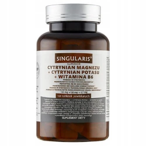 Singularis Superior Citrat de magneziu + Citrat de potasiu + Vitamina B6, 120 comprimate filmate