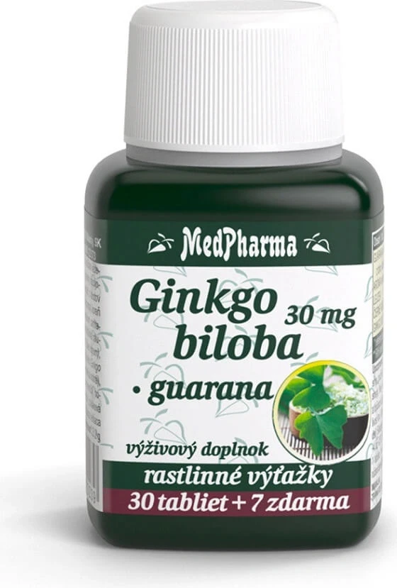 MedPharma GINKGO BILOBA + GUARANA 1×37 tbl, biloba + guarana