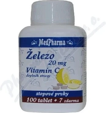 MedPharma IRON 20MG + Vit. C 1×107 tbl, IRON + Vitamina C