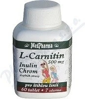 MedPharma L-CARNITINE 500 MG + INULIN + CROMIUM 1×67 tbl, L-CARNITINE + INULIN + CROMIUM